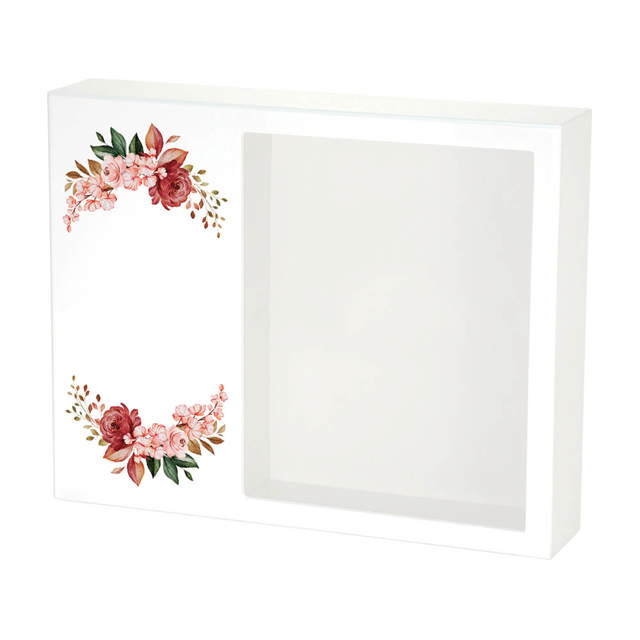 Shadowbox Remembrance Keepsake Floral Blush