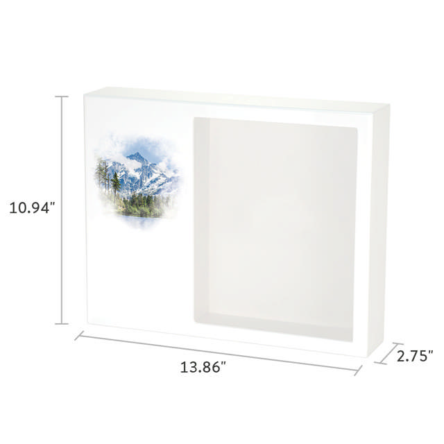 Shadowbox Remembrance Keepsake Majestic Mountains