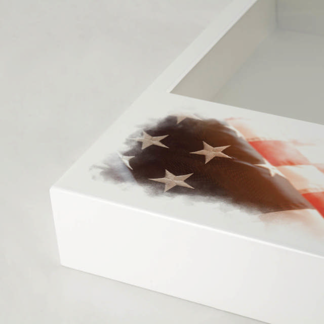 Shadowbox Remembrance Keepsake Stars & Stripes