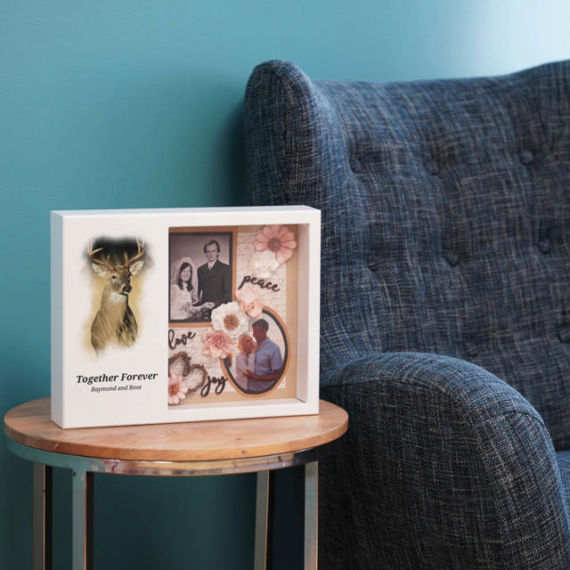 Shadowbox Remembrance Keepsake White-Tailed Deer