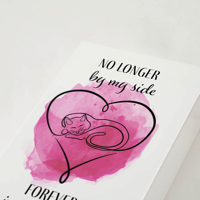 Shadowbox Pet Urn Forever Cat Pink