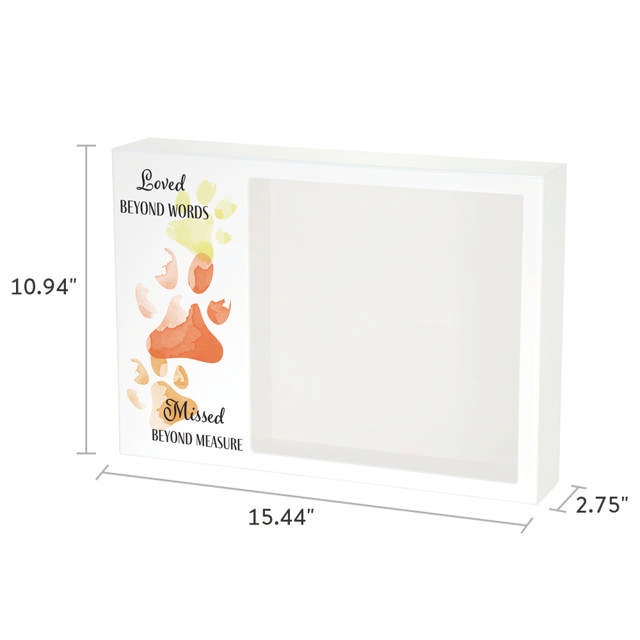 Shadowbox Pet Urn Loved Beyond Red