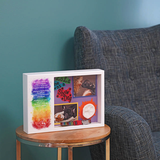 Shadowbox Pet Urn Rainbow Bridge