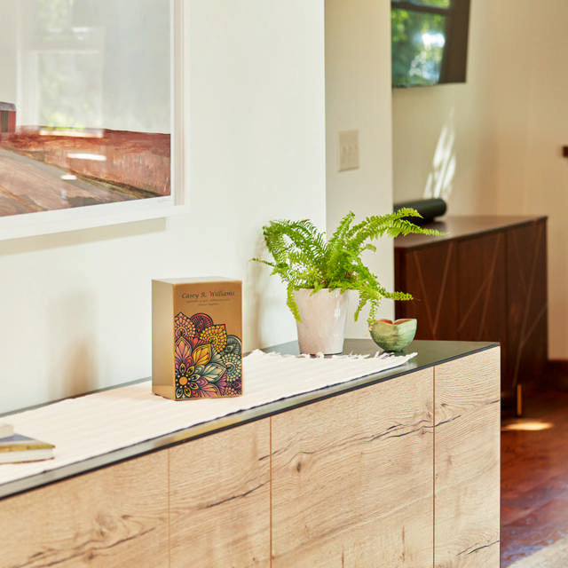 Life Canvas Mandala Bronze, Companion Urn Right Side