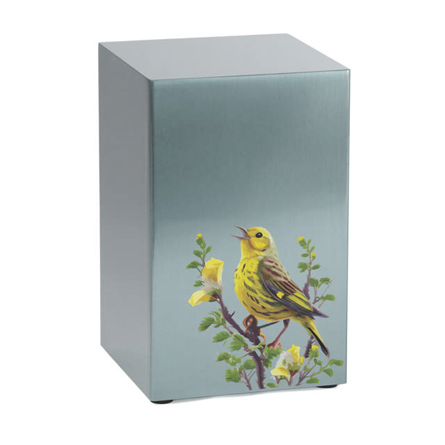 Life Canvas Birds Pewter, Companion Urn Right Side