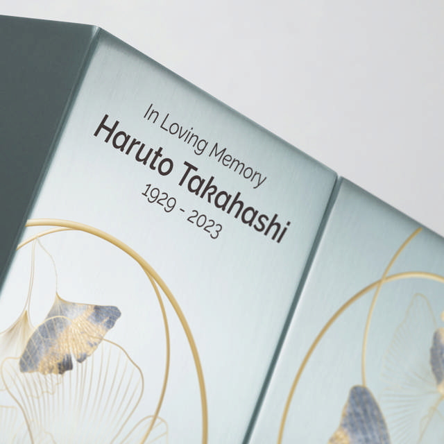 Life Canvas Ginkgo Pewter, Companion Urn Left Side