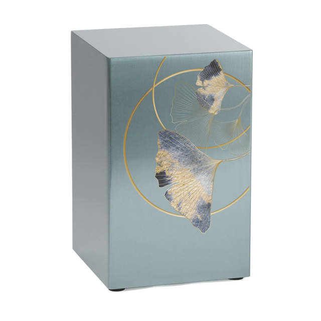 Life Canvas Ginkgo Pewter, Companion Urn Right Side