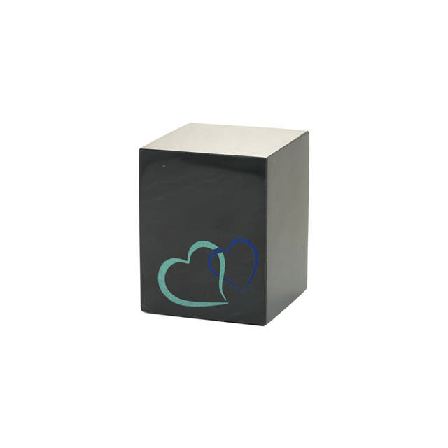 Monumental Memorials Pet Hearts Blue, Black