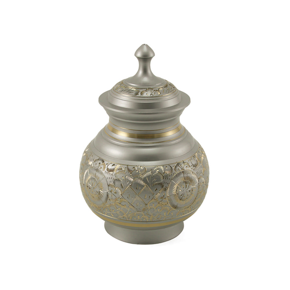 Silver Engraved Urn, 40 Cubic Inches
