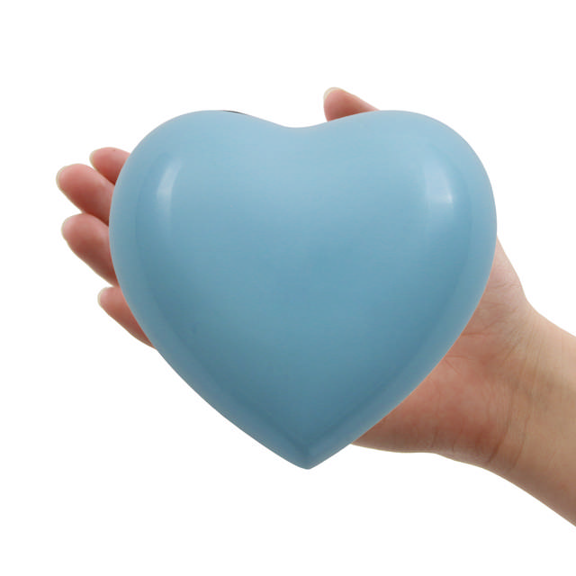 Arielle Heart Urn Pearl Blue