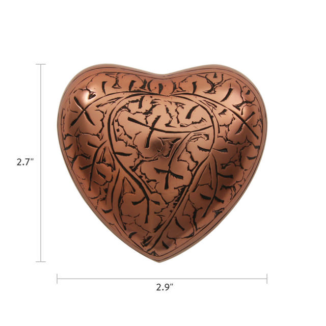 Copper Oak Heart Keepsake