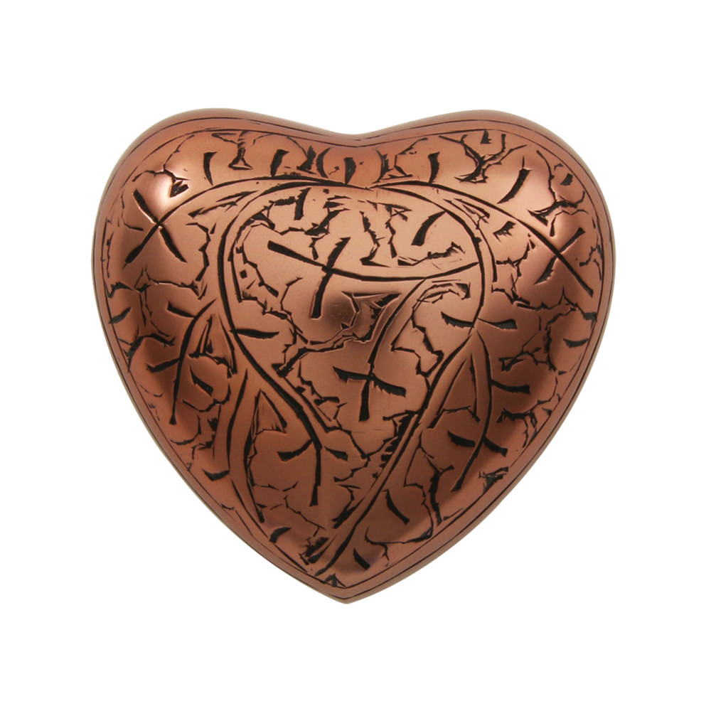 Copper Oak Heart Keepsake