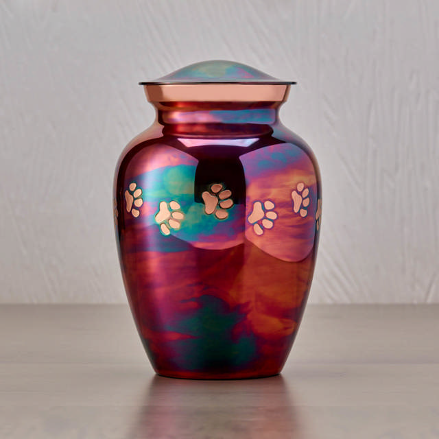 Classic Paw Raku, Family Pet Urn