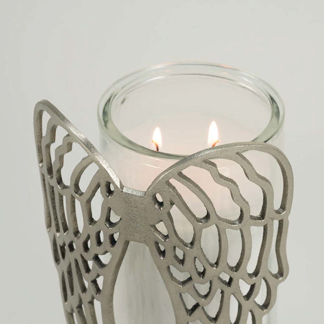 Arabella Wings Textured Pewter Base