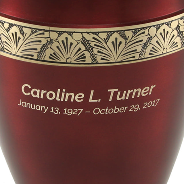 Grecian Crimson, Full Size Urn