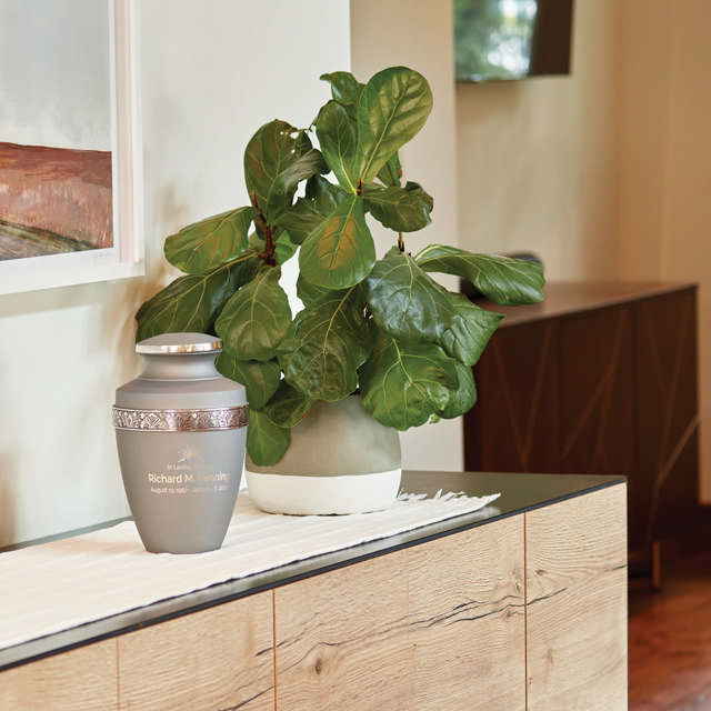 Grecian Rustic Pewter, Full Size Urn