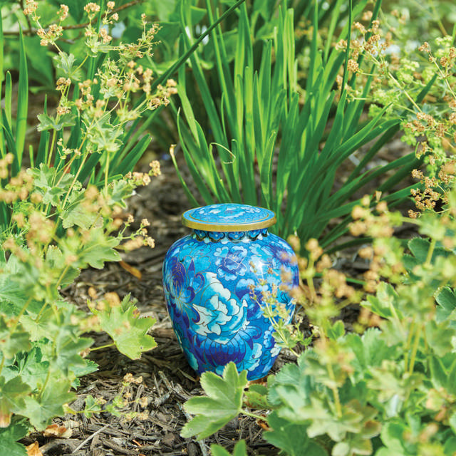 Elite Floral Blue, Extra Small Urn
