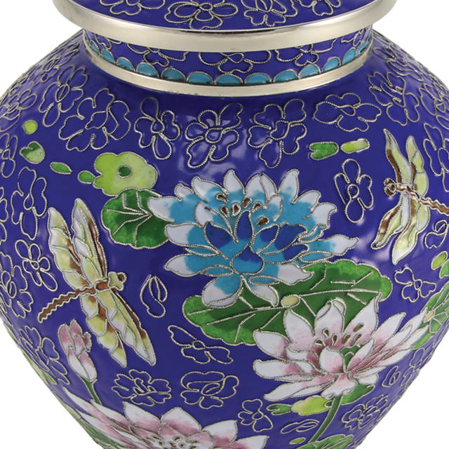 Filigree™ Cloisonné Lily Dragonfly, Full Size Urn