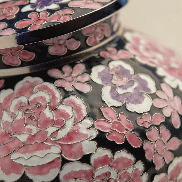 Filigree™ Cloisonné Floral Pink, Full Size Urn