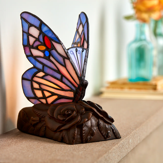 LED Purple Butterfly Lamp Keepsake
