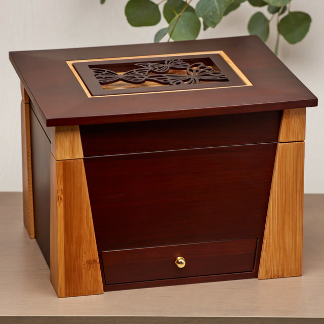 Craftsman Style Memory Chest with Butterflies