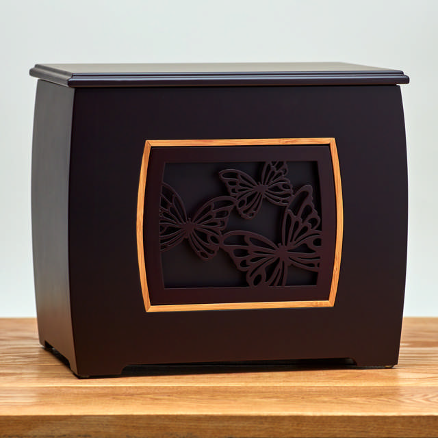 Modern Companion Urn with Butterflies