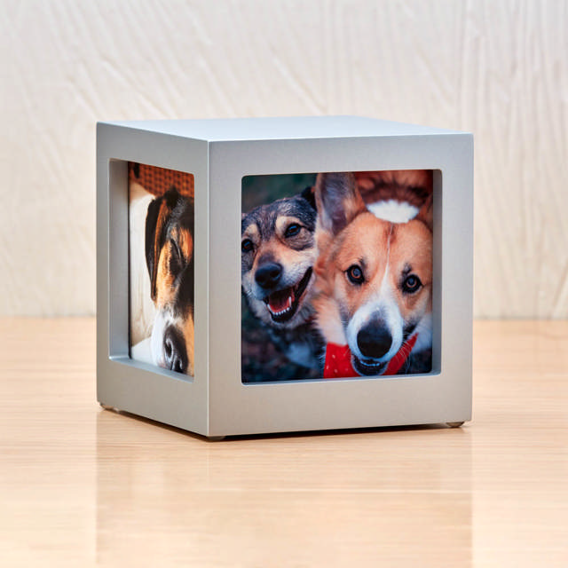 Photo Cube Silver, Petite Urn