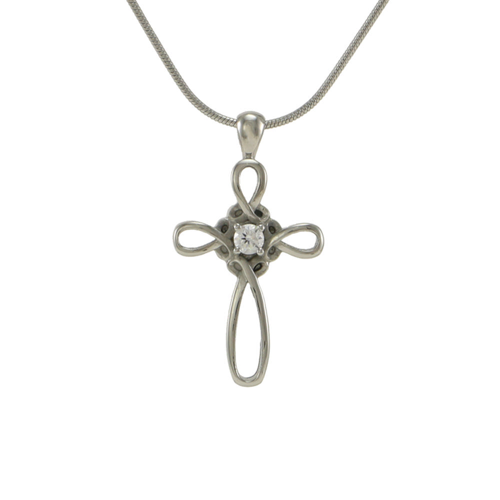 Pewter Pendant Infinity Cross