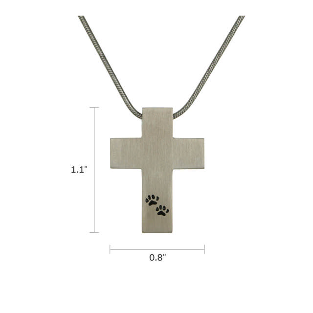 Pewter Cross w/Paws