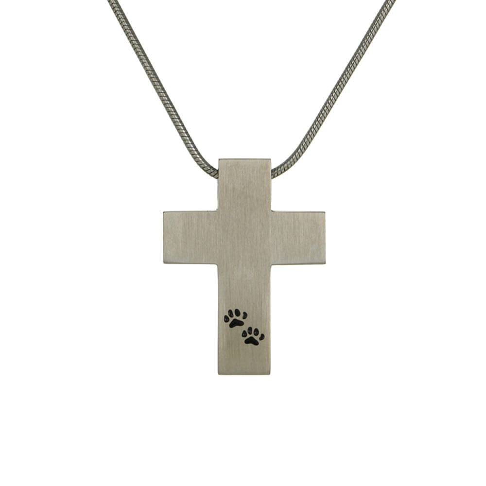 Pewter Cross w/Paws