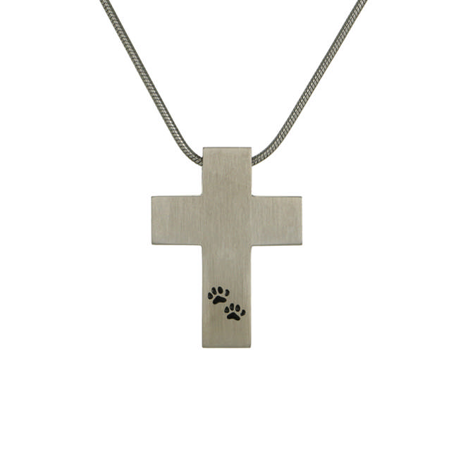 Pewter Cross w/Paws
