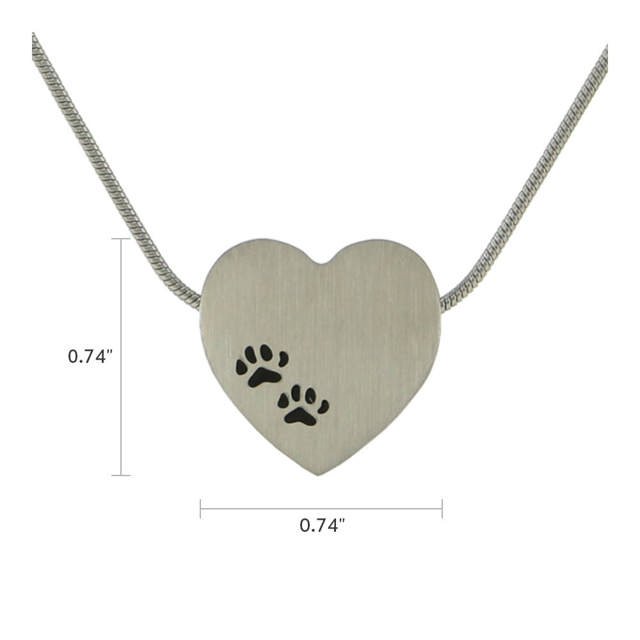 Pewter Heart w/paws