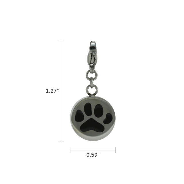 Pewter/Onyx Pet Charm Paw